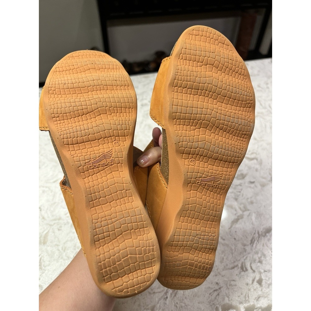 Dansko Maddy Milled Nubuck Sandals Orange Slide Womens Size 40 (US 9.5-10) - Picture 6 of 9